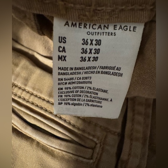 American Eagle men’s 36/30 khaki pants skinny fit - Picture 2 of 4